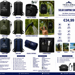 Trailora Solar Camping Shower