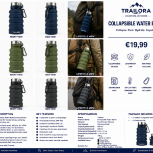 Trailora Collapsible Water Bottle