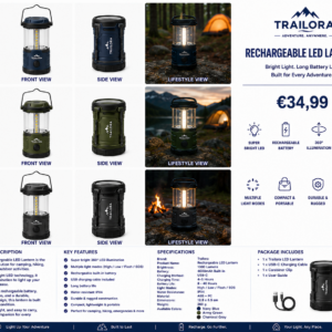Trailora Rechargeable LED Lantern