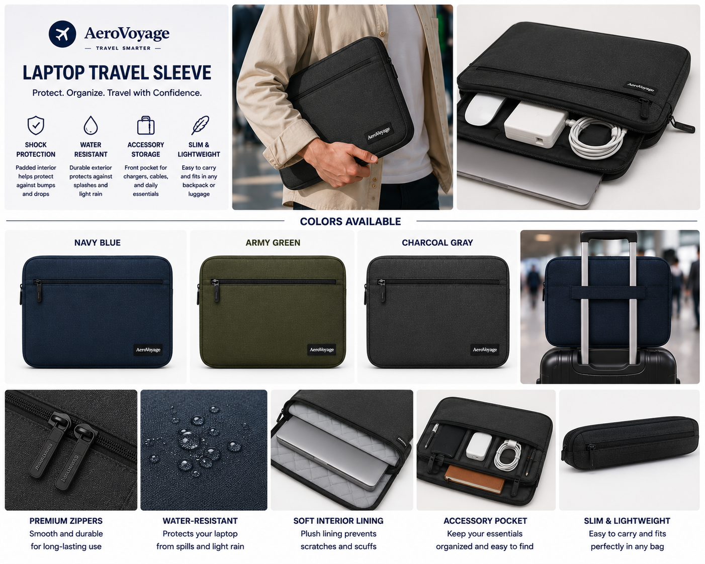 AeroVoyage Laptop Travel Sleeve