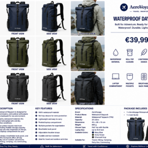 AeroVoyage Waterproof Daypack